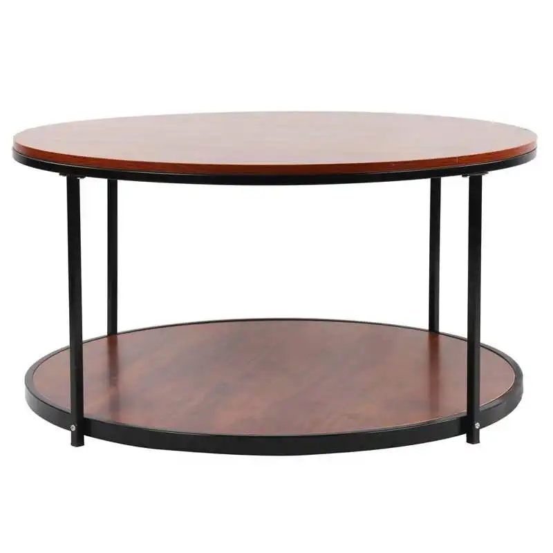 

Круглый журнальный столик, ретро, деревянный приставной столик для чая, 35,3 дюйма, бытовая мебель, товары для дома