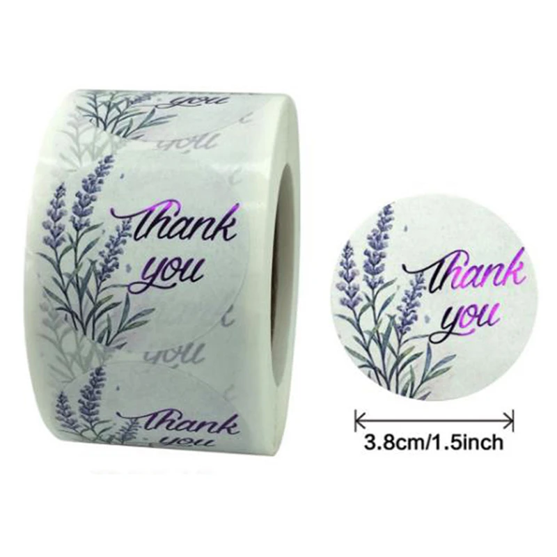 

500pcs/roll thank you sticker scrapbooking for envelope seal labels stickers