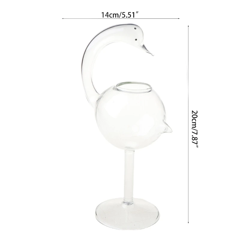 

Red Wine Goblet Wine Cocktail Glasses 180ml Swan Shape Wine Glass Party Barware Drinkware