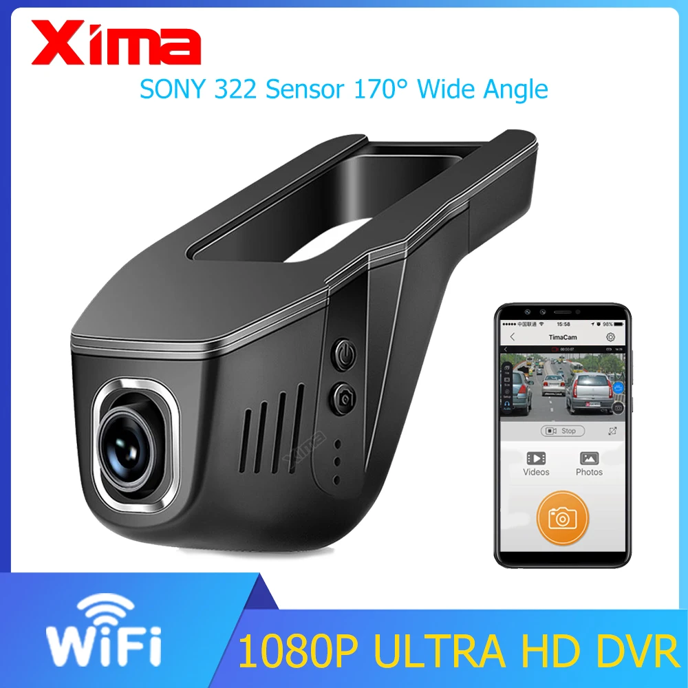 Wi-Fi автомобильный видеорегистратор цифровой видеокамера 1080P ночная версия Novatek