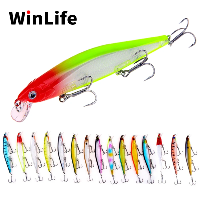 

Winlife Minnow Fishing Lure 11cm 12.9g Sink Floating Wobbler Hard Bait Pesca Tackle Artificial Bait Float Jerkbait Hook New 2021