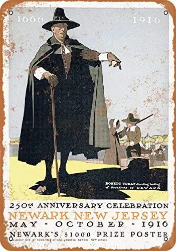 

1916 Newark New Jersey's 250th Anniversary Wall Plaque Sign