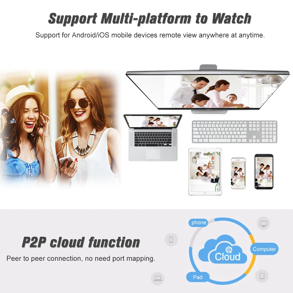 Беспроводная IP-камера HD 5 0 МП с Wi-Fi H.265 P2P Onvif ночное виденье обнаружение движения