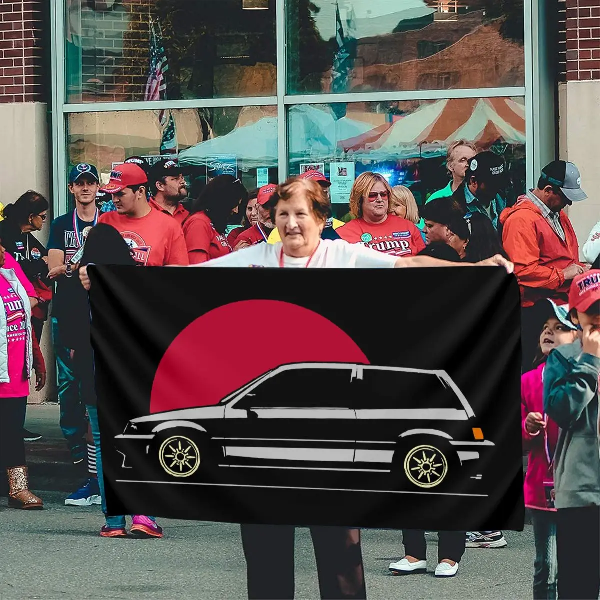 Honda Civic Ah Third Gen Hatchback Sb3 D 583 Cw Geek Vintage New Design Arrival Gift Flag |