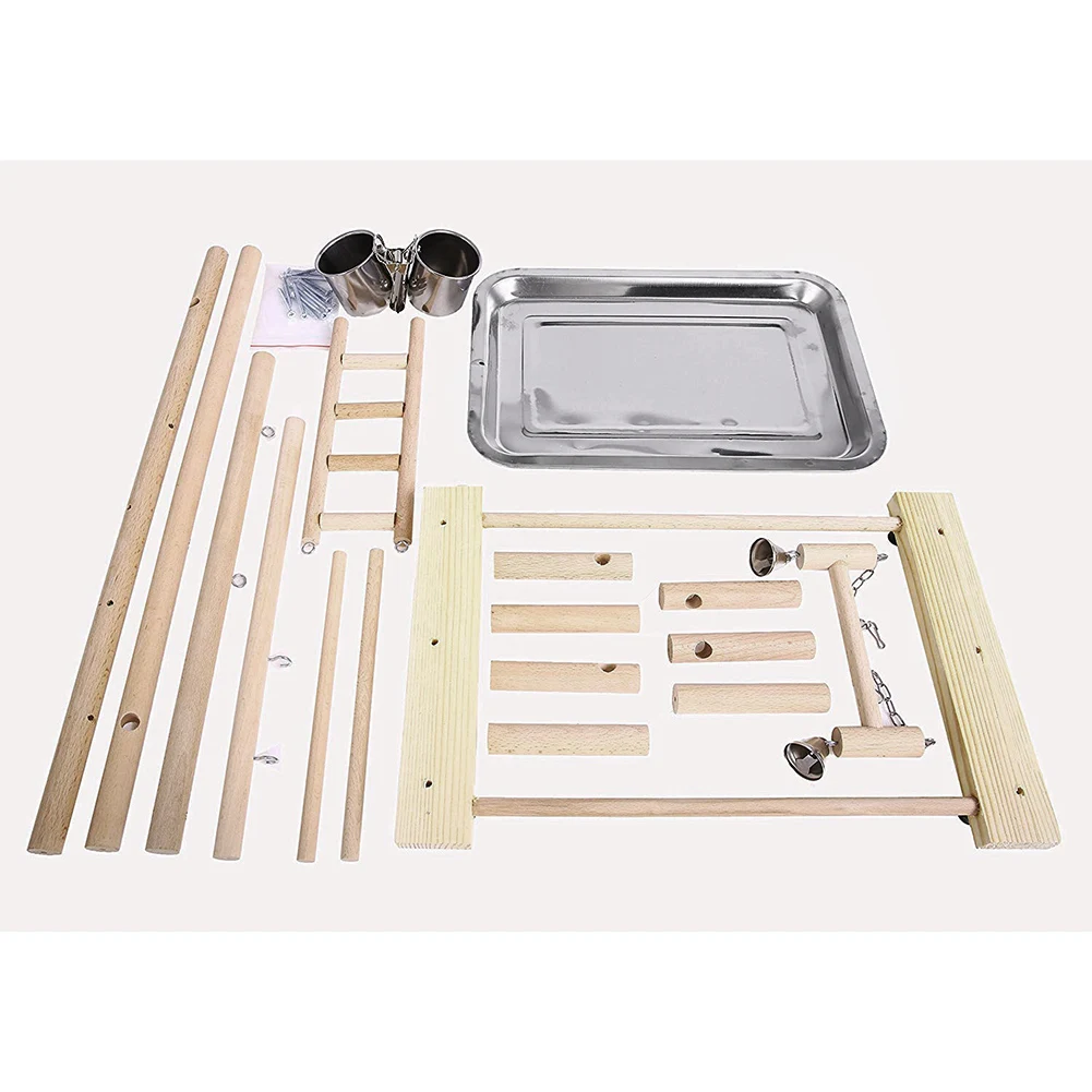 Игрушечный поднос для попугаев подвесная лестница птиц моста деревянная детская