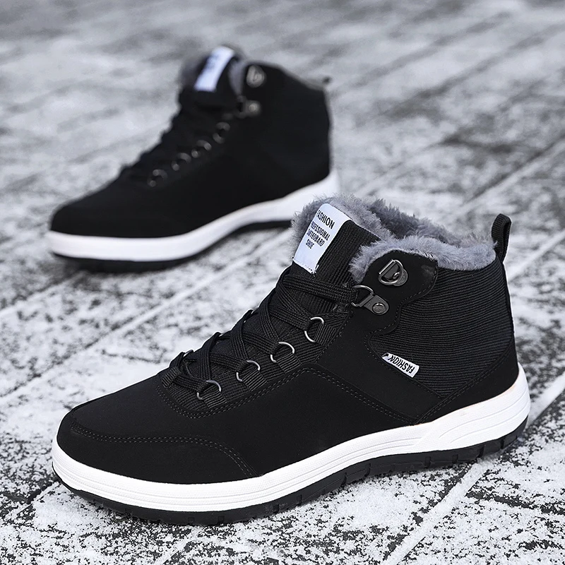 

Winter 2021 High Men's Sneakers Cotton Shoes Plus Velvet Warm Non-slip Casual Sneakers For Men Tenis Masculino Zapatillas Hombre