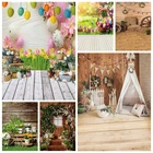 Романтический весенний Пасхальный фон с изображением кролика и цветов для детской портревечерние на день рождения фон для фотосъемки Фотостудия