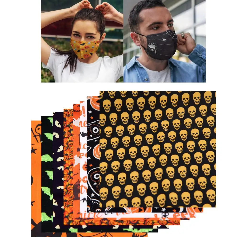 8 шт. декоративные наклейки на Хэллоуин 100% хлопок|Ткань| |