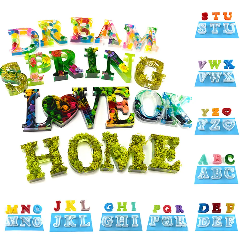 Силиконовые формы 26 Английский алфавит смолы литейная силиконовые инструменты