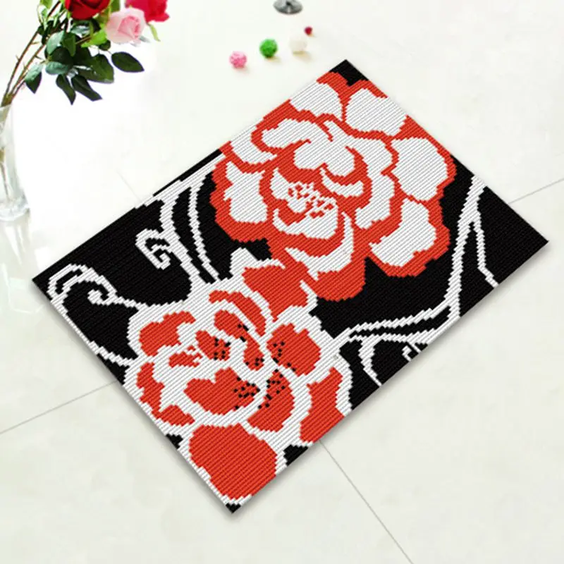 

Prajna Latch Hook Carpet Retro Embroidery Needlework Crochet Pillows Accessories Latch Hook Rug Cross Stitch Knit Kits Household