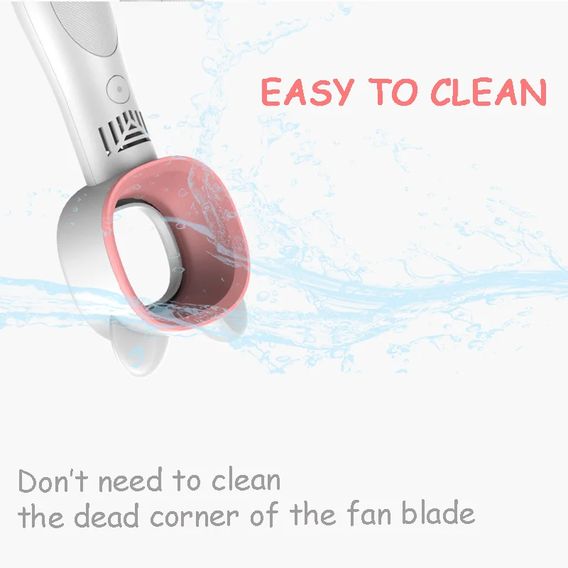 Mini Bladeless Fan Cute Cat Hand held USB Rechargeable Fans 2000mAh Mute Without Vane for Home Outdoor Ventilador Cooler 8H |