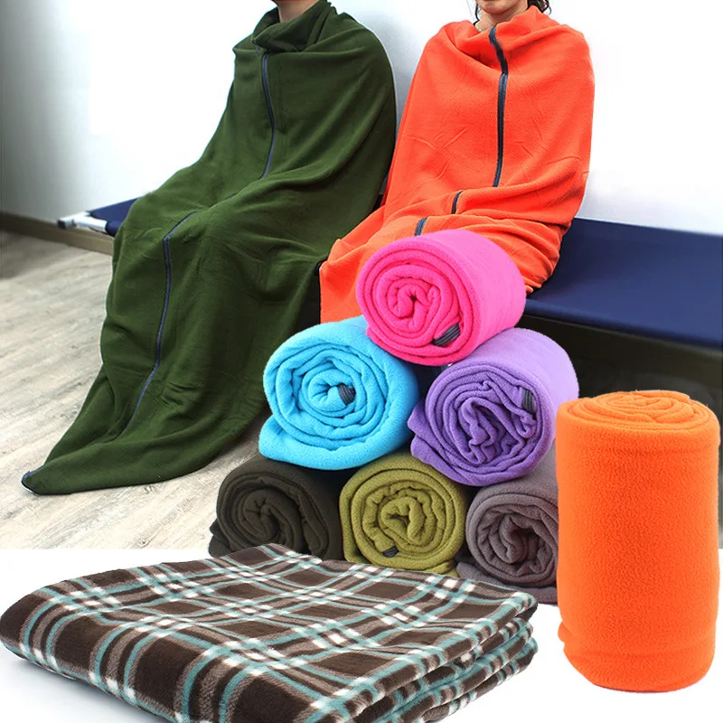 

Outdoor Fleece Sleeping Bag Camping Trip Liner Air-conditioning Quilt Camping Office Lunch Break Knee Blanket Dirty Sleeping Bag