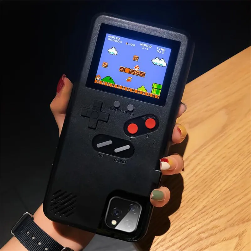 Полноцветный дисплей GameBoy чехол для телефона для iphone 11 Pro MAX чехол Ретро тетрис игра задняя крышка для iphone XS MAX 6 7 8 plus X XR