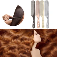 hair brush stainless steel professional salon hair hairdressing anti static barbers comb escova de cabelo