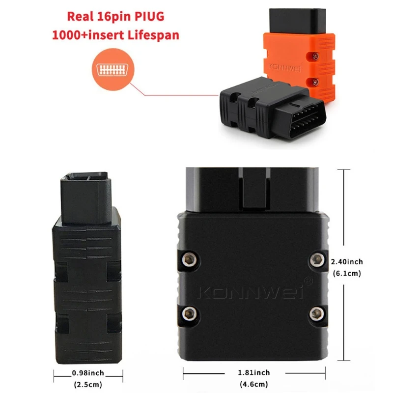 

KW902 Bluetooth Car Diagnostic OBD2 Code Reader Scan Tool Black & Green