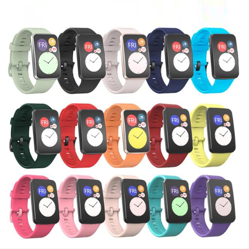 Силиконовый сменный спортивный ремешок для смарт-часов браслет Huawei Watch Fit Band 2020