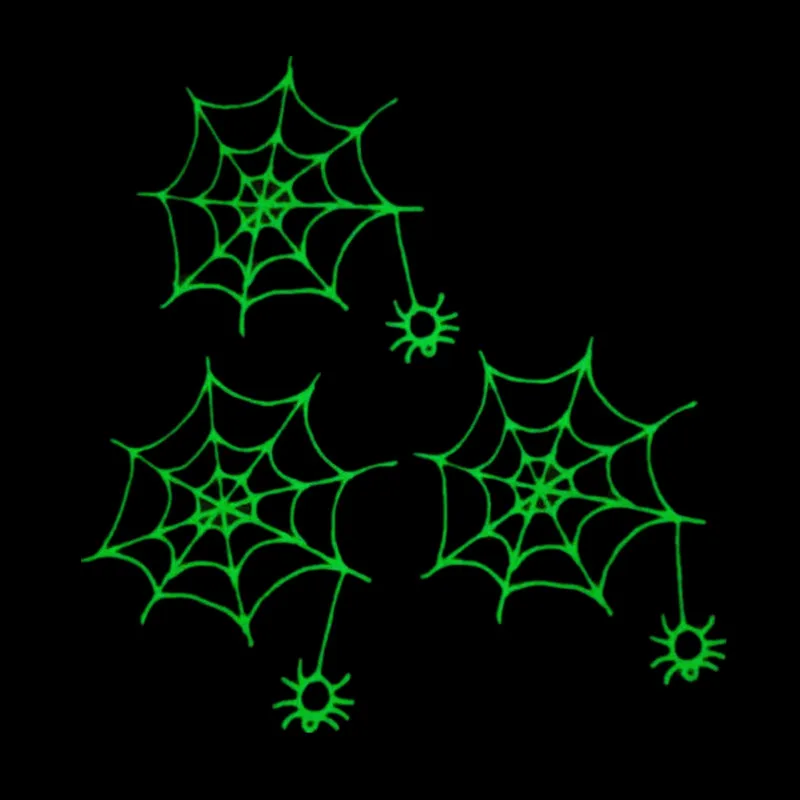 

Patches Noctilucent Spider Webs Stickers for Clothes Thermal Transfer Printing Pattern Decoration Fashion Style Luminous Patch