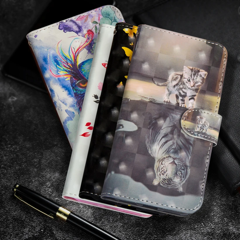 Чехол книжка с бабочкой для телефона Asus Zenfone Max Plus (M1) ZB570TL кошелек из искусственной