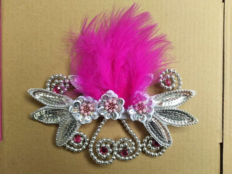 Головной убор для танцев головной перо цветок Янко аксессуары волос| |