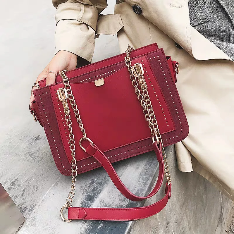 Женская сумка на плечо с заклепками высокого качества 2020|Сумки ручками| |