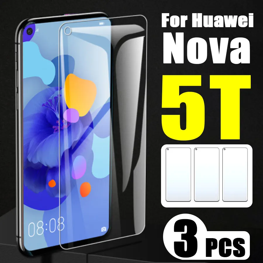 3 Pcs On per Huawei Nova 5T Glass Huavei 5T pellicola protettiva per Nova5T 10 10PRO Screen Protector Huaweii Sheet vetro temperato 9H
