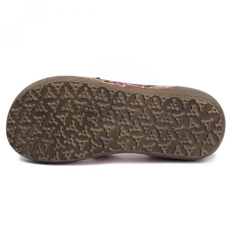 

YourSeason Female Retro Thick Platform Genuine Leather Shoes Summer 2020 New Printed Hook Loop Casual Wedges Women Work Sandals