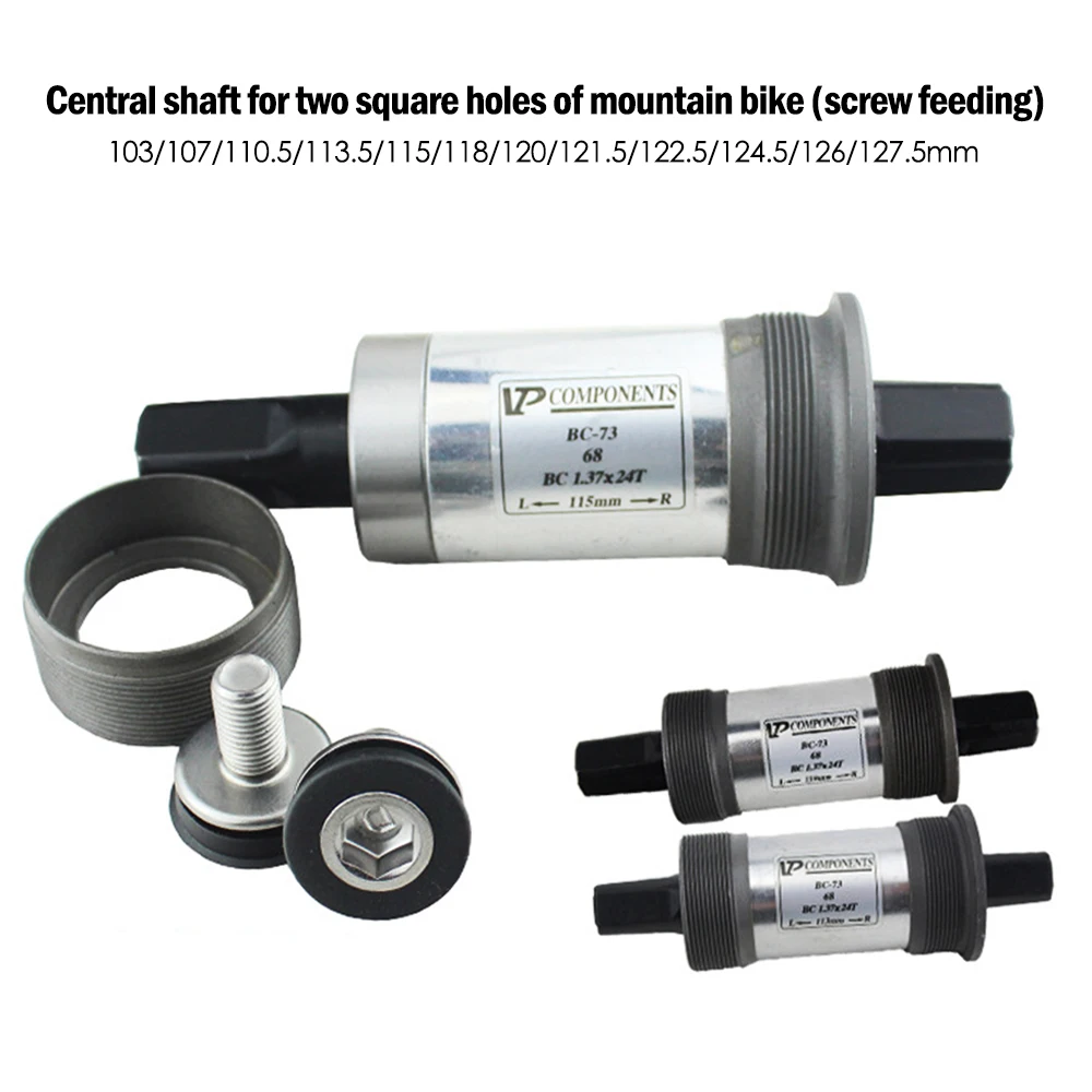 

2023 Bicycle BSA Bottom Bracket 111 113.5mm 122.5mm Quare Hole Crank Axis bicycle parts BB for Square Tapered Spindle Crankset
