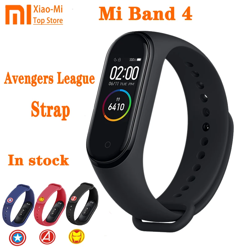 Оригинальный браслет Xiaomi Band 4 2019 умный Браслет Miband цветной экран для фитнеса Bluetooth