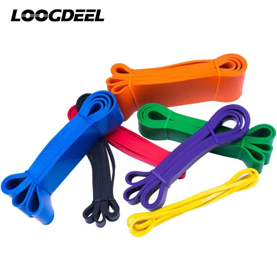 Fitness Train Resistance Bands 208cm Gym Pilates Elastic Rubber Pull Up Crossfit Power latex Expander Hanging Yoga Loop Band | Спорт и