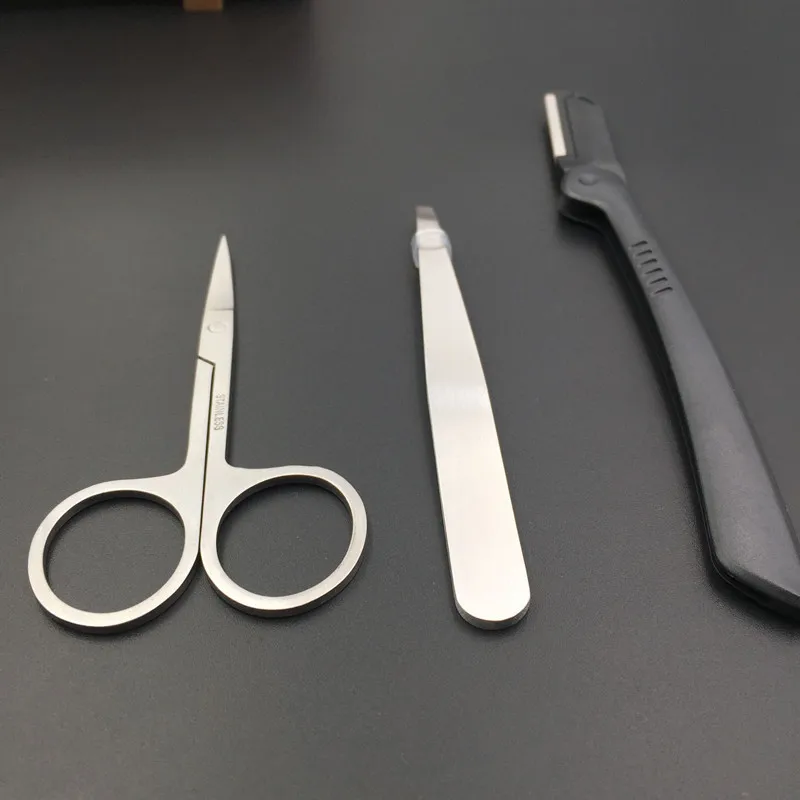 

Eyebrow Trimming Tool Set Eyebrow Tweezer Eyelash Cutter Eyebrow Clipper Stainless Steel Eyebrow Makeup Scissors