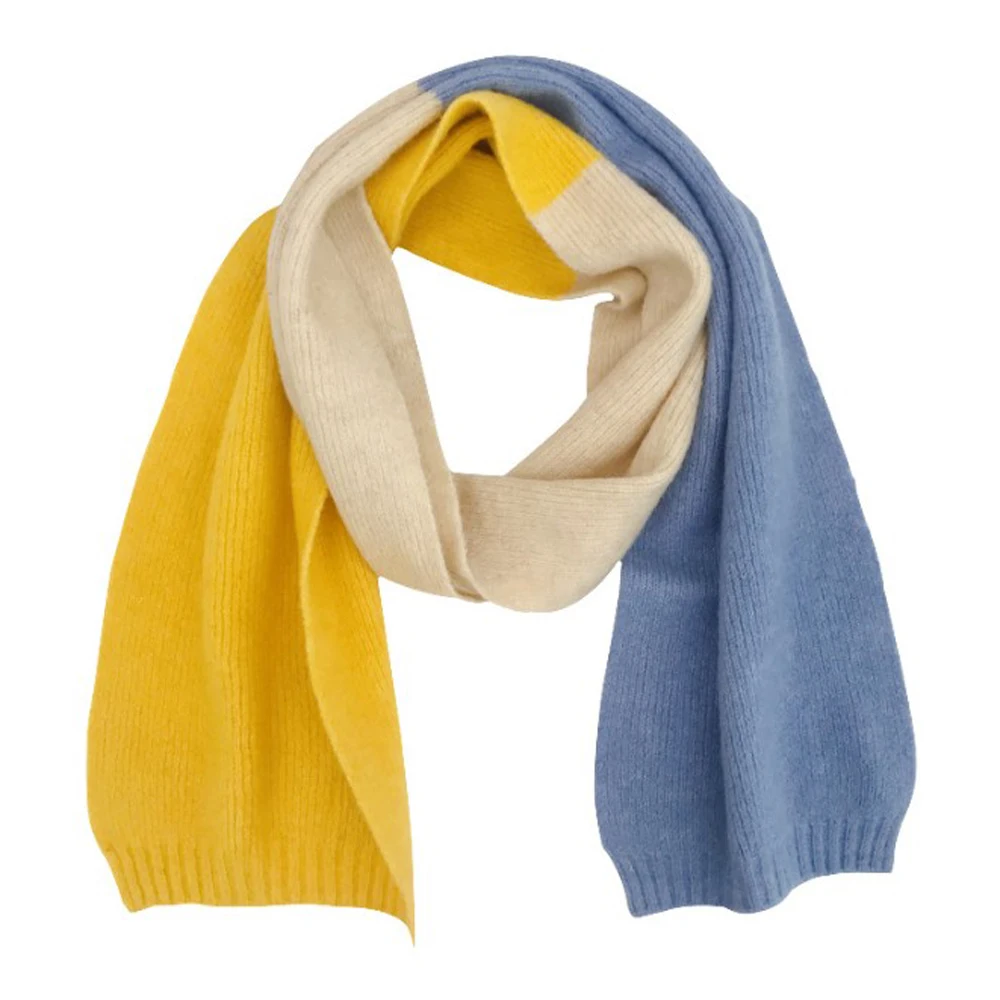 

New Winter Women Knitted Scarf Long Skinny Pastal Patchwork Warm Shawl Wraps Femme Pashmina Encharpe Szalik Bufandas Muffler