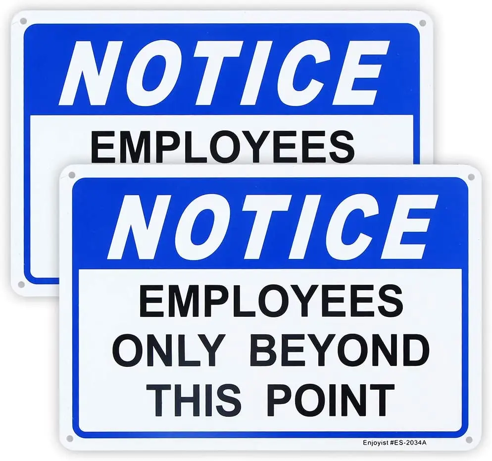 

2 Pack Employees Only Sign Employees Only Beyond This Point Sign 10x 7 04 Aluminum Sign Rust Free Aluminum-UV Protected