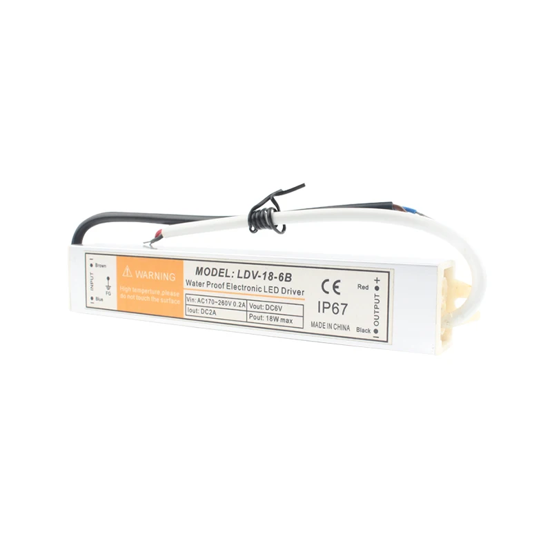 Утвержденный RoHS CE AC DC 18W 5V одиночный выход Водонепроницаемый Импульсный источник