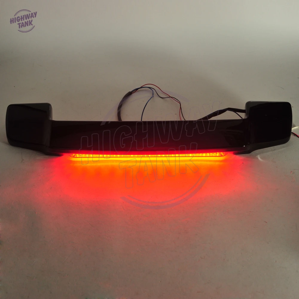 

Red LED Tail Light Spoiler Motorcycle Rear Light case for Harley Touring Electra Glide Chopped King Tour Pak