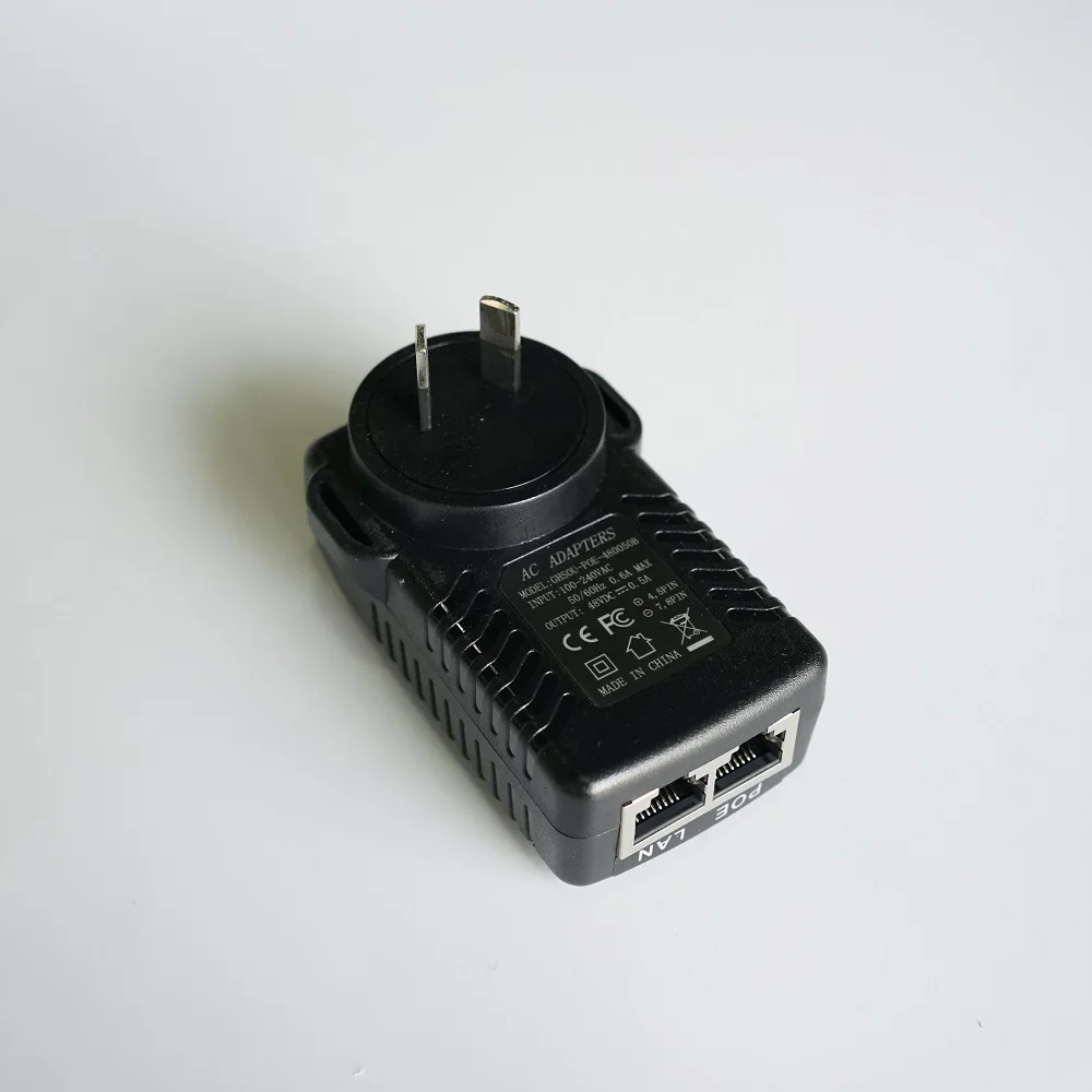 

AU plug, POE power adapter, Input AC 100-240V, Output DC48V 0.5A for HIKVISION Video Intercom DS-KD8003-IME1 DS-KH6320-WTE1