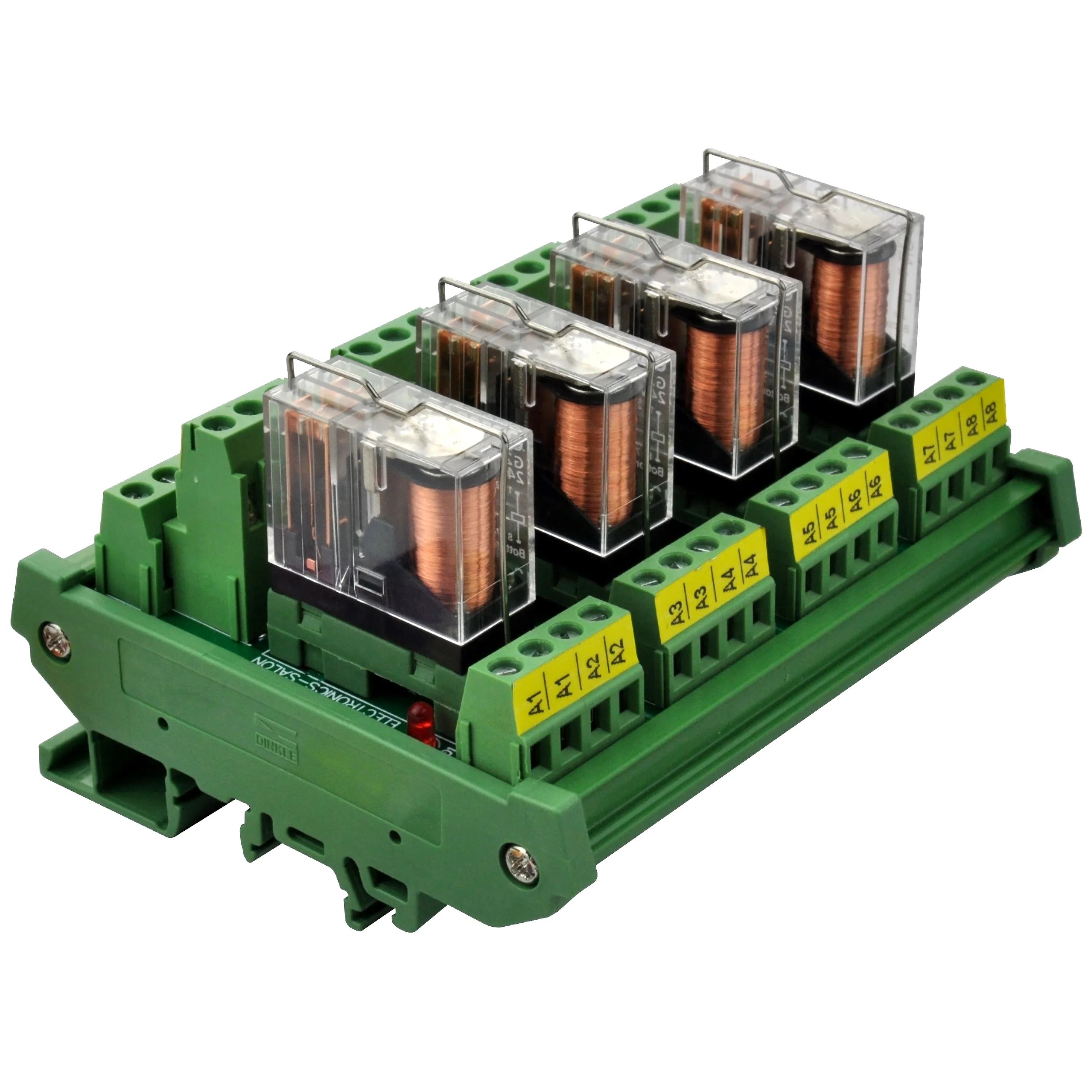 Разъемный Модуль интерфейса реле мощности для салонов электроники DIN рейка 12 В