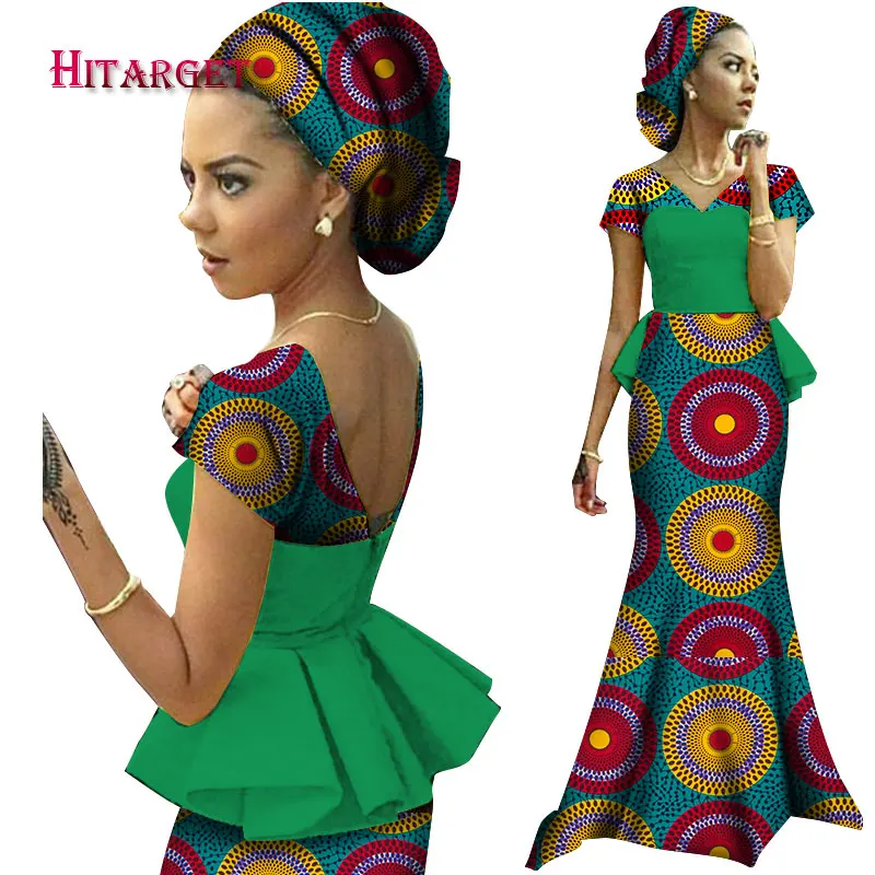 2020 африканские платья для женщин Vestidos Kanga одежда Дашики Африканский Воск Принт