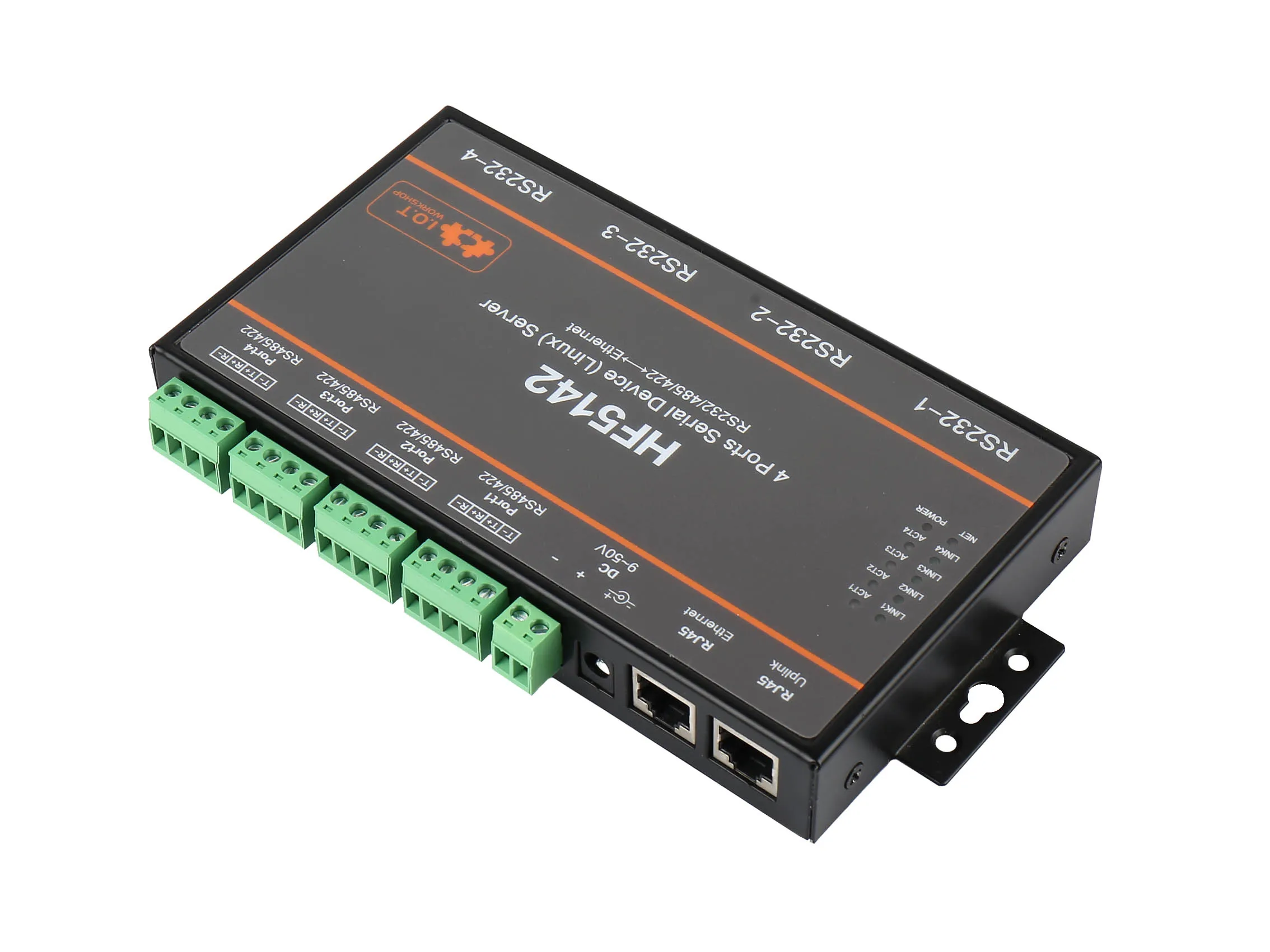 Высоколетный последовательный сетевой сервер HF5142 с 4 портами RS232/RS485/RS422 для