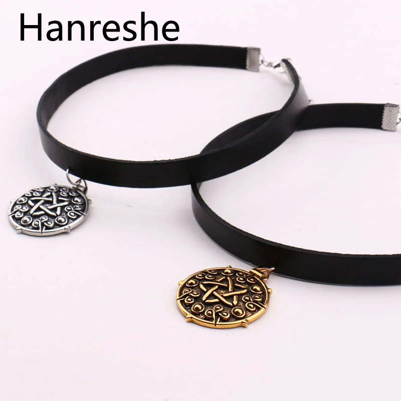 Witcher 3 Medallion 32cm+5cm Leather Choker Necklace the Wild Hunt Game Cosplay Jewelry Gothic Silver Color Pendant Women Gifts