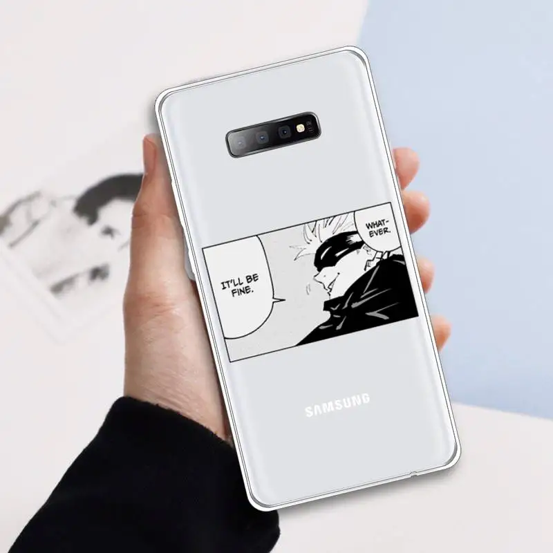 

Japanese Anime Jujutsu Kaisen Phone Case Transparent For Samsung Galaxy A 71 21s S note 8 9 10 plus 20 ultra