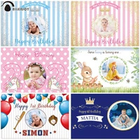 allenjoy child photo customize backdrop sport rabbit boss mouse prince mouse theme party background baby shower birthday banners