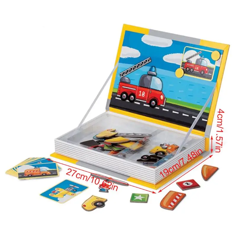 

Funny Dressup Baby Puzzle Creative DIY Magnet Book Magnetic Stickers 3D Stereo Early Education Puzzle 4 Types Optional