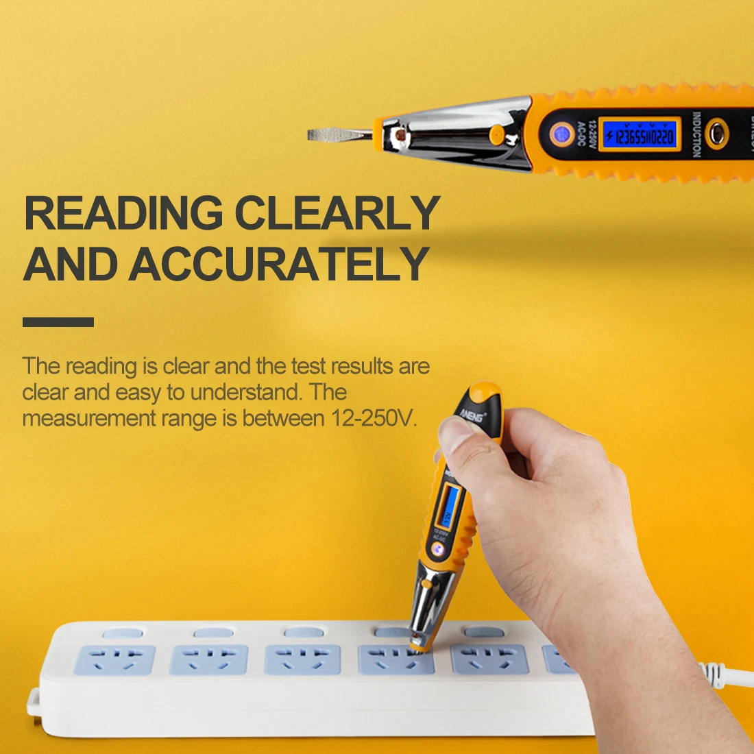 

Цифровой карандаш Тесты ручка Напряжение детектор Дисплей ЖК-дисплей отвертки переменного тока/DC 12-250V для Eelectrician инструменты