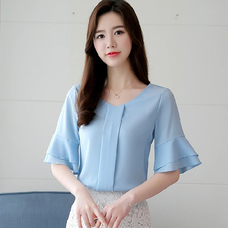 Дамские блузки однотонные Хлопковые женские рубашки топы и кружевные обычные