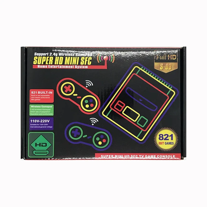821 игр для SFC SUPER HD мини ретро классическая игровая консоль ТВ игровой плеер