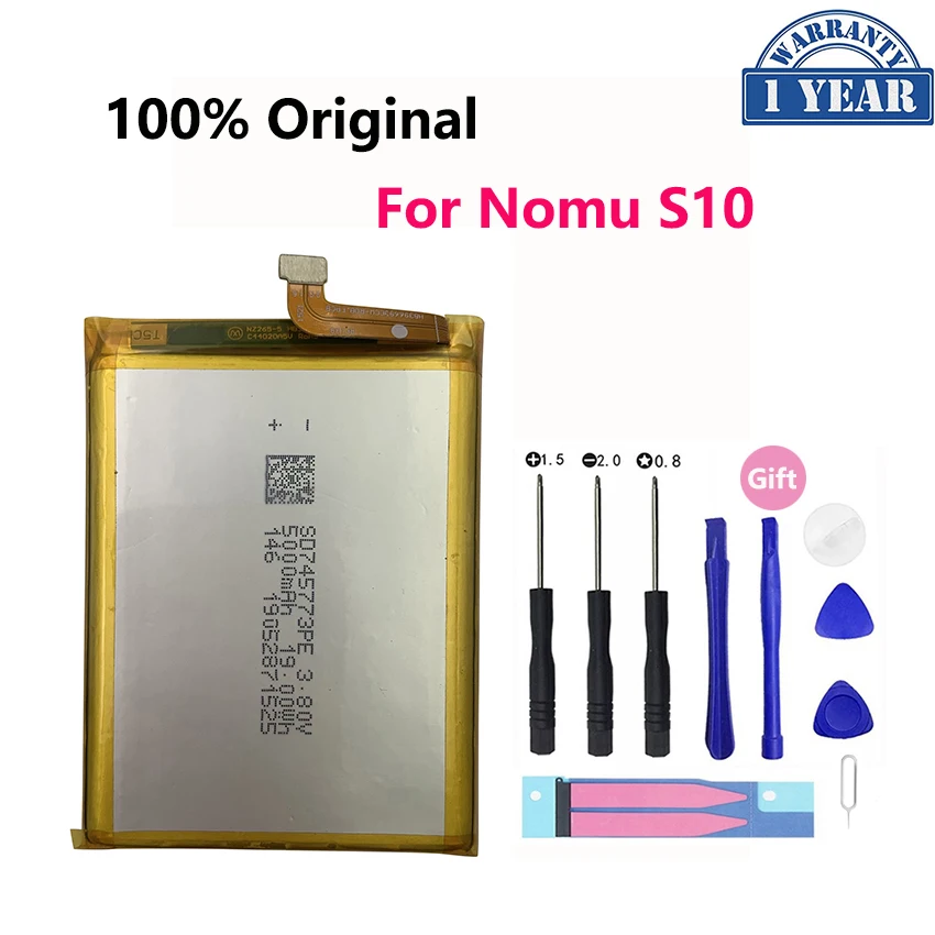 

100% Original High Quality 5000mAh Battery For Nomu S10 NomuS10 Mobile Phone Replacement Batteries Bateria