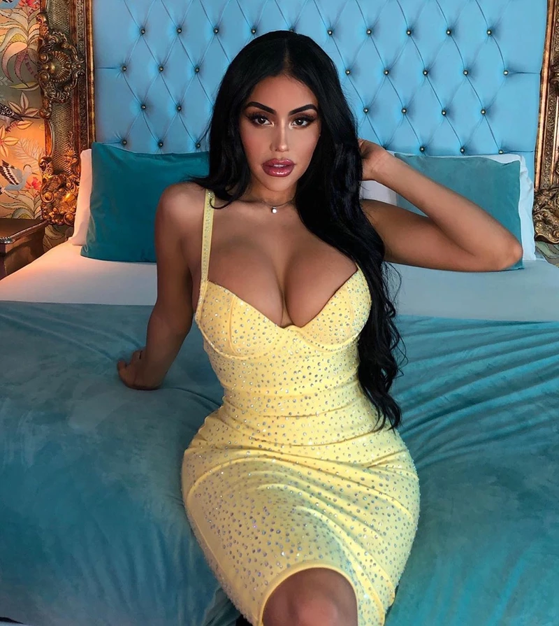 

Lyer Vestidos платье Сексуальные облегающие 25 см Спагетти ремень прессования кирпича мини цельный Утягивающее платье летние Клубные вечерние 2020 ...