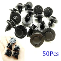 50pcs 8mm universal type car plastic rivet fasteners interior bumper fender fixing clips cover suitable for many cars