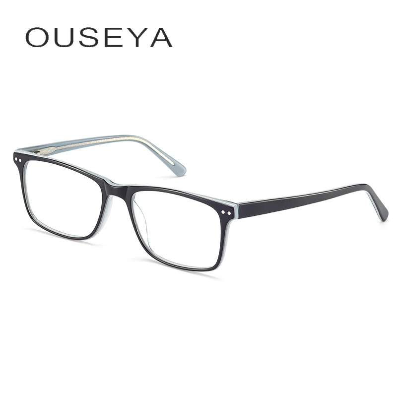 Ацетатные женские очки квадратные модные высококачественные прозрачные линзы