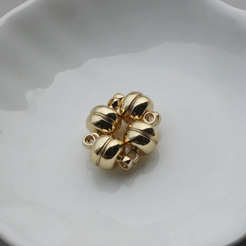 5 шт. магнитная застежка-коннектор золотого цвета в форме шара для изготовления